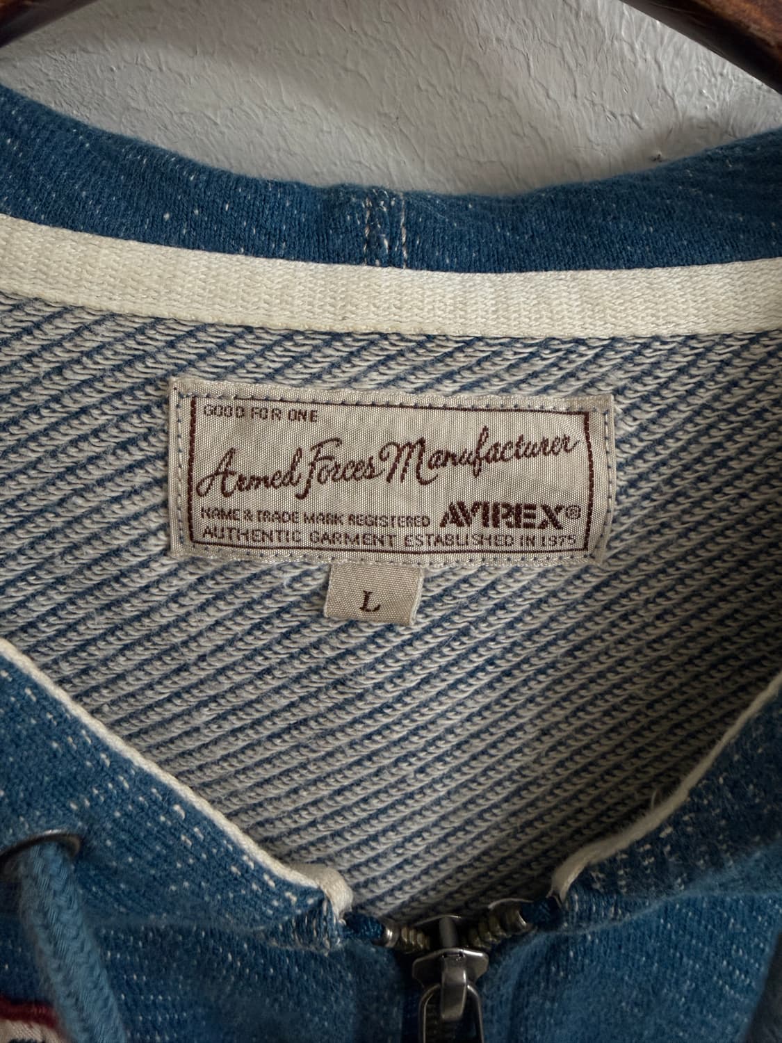 아비렉스 모터 투어 패치 블루 후드집업 상품이미지5