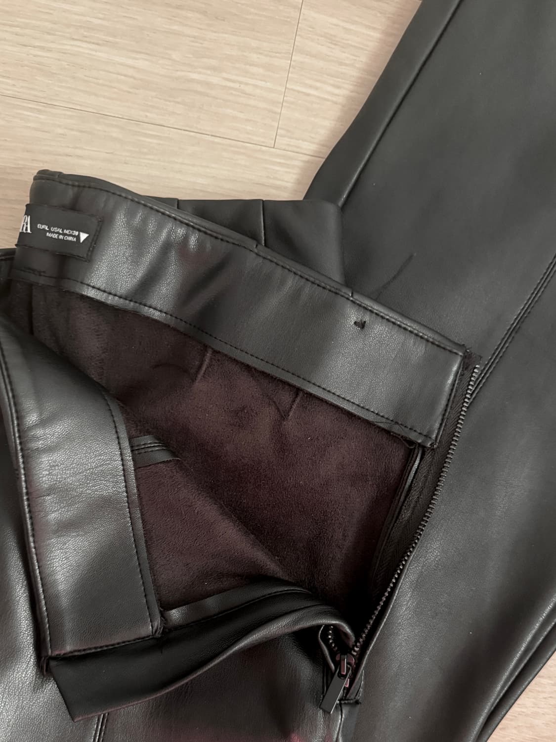 ZARA 레더 셋업 자켓(M) & 팬츠(L) 상품이미지10