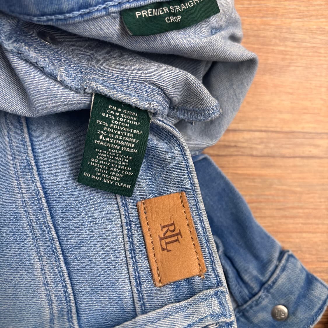 로렌 랄프로렌 28 청바지 스판 데님 크롭 스트레이트 상품이미지8