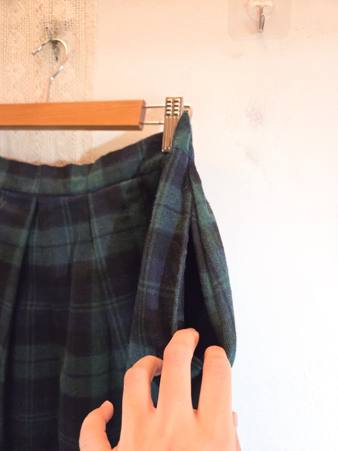 체크 롱스커트 상품이미지4