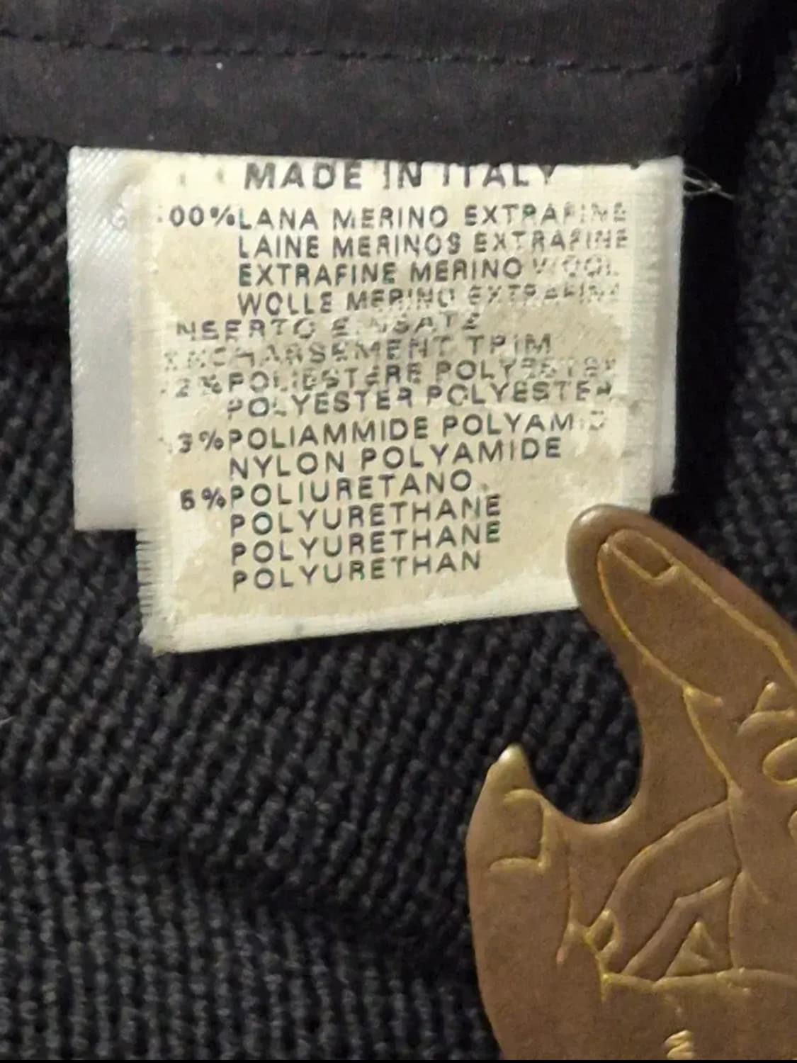 HERMES 하이브리드 레더 트리밍 니트 블루종 자켓 (M) 상품이미지6