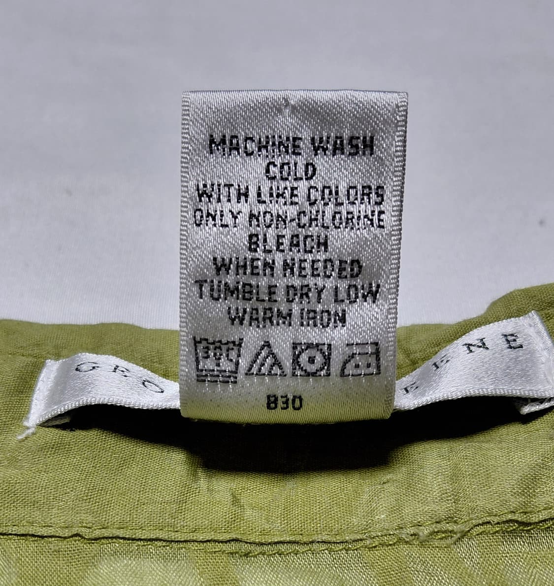 Geoffrey Beene 올리브 리프 자카드 시어 셔츠(Size 16) 상품이미지5