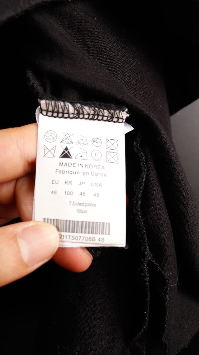 우영미 블랙 코튼 백로고 티셔츠 상품이미지6