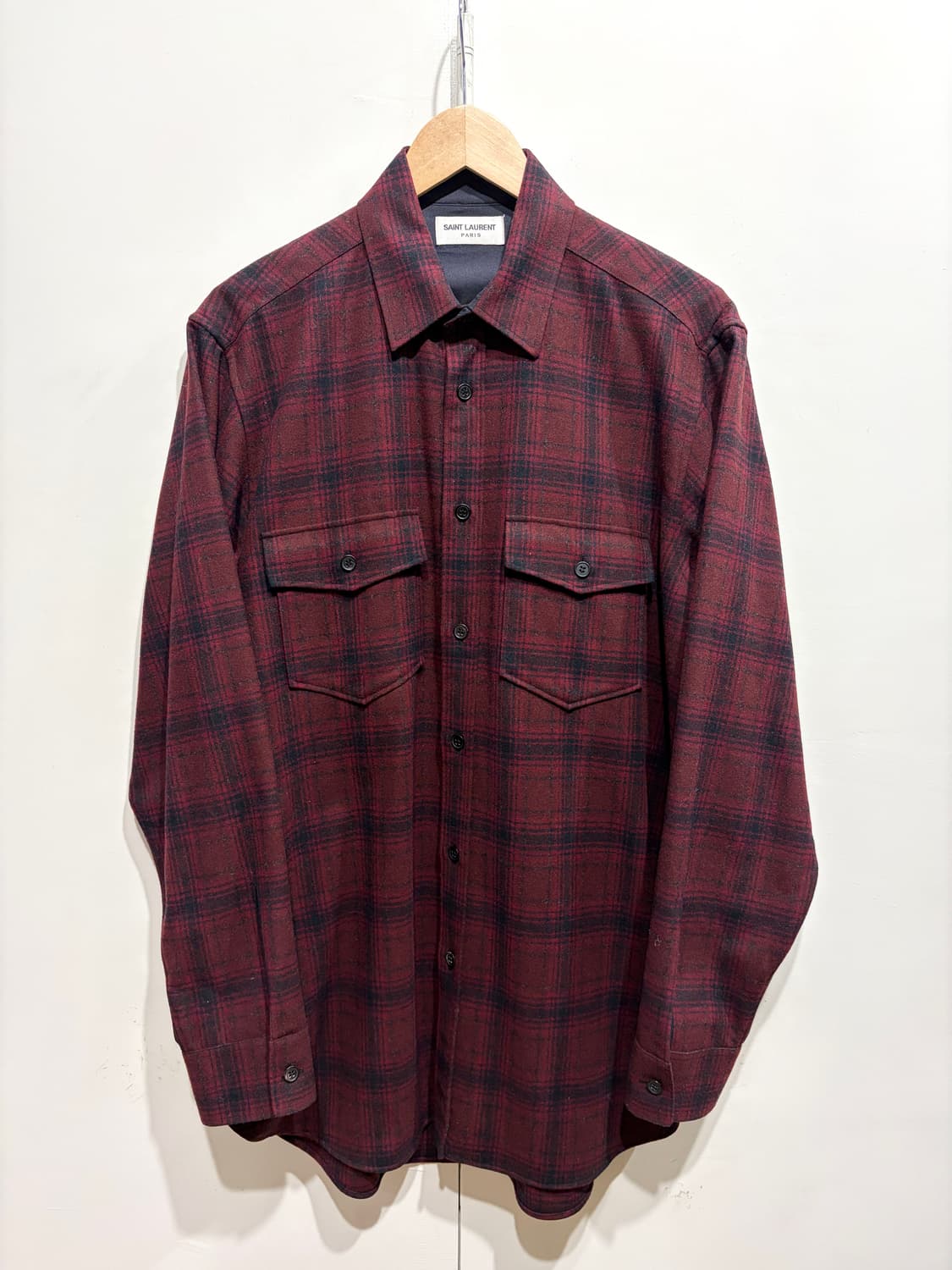 생로랑 보르도 플란넬 셔츠 상품이미지1