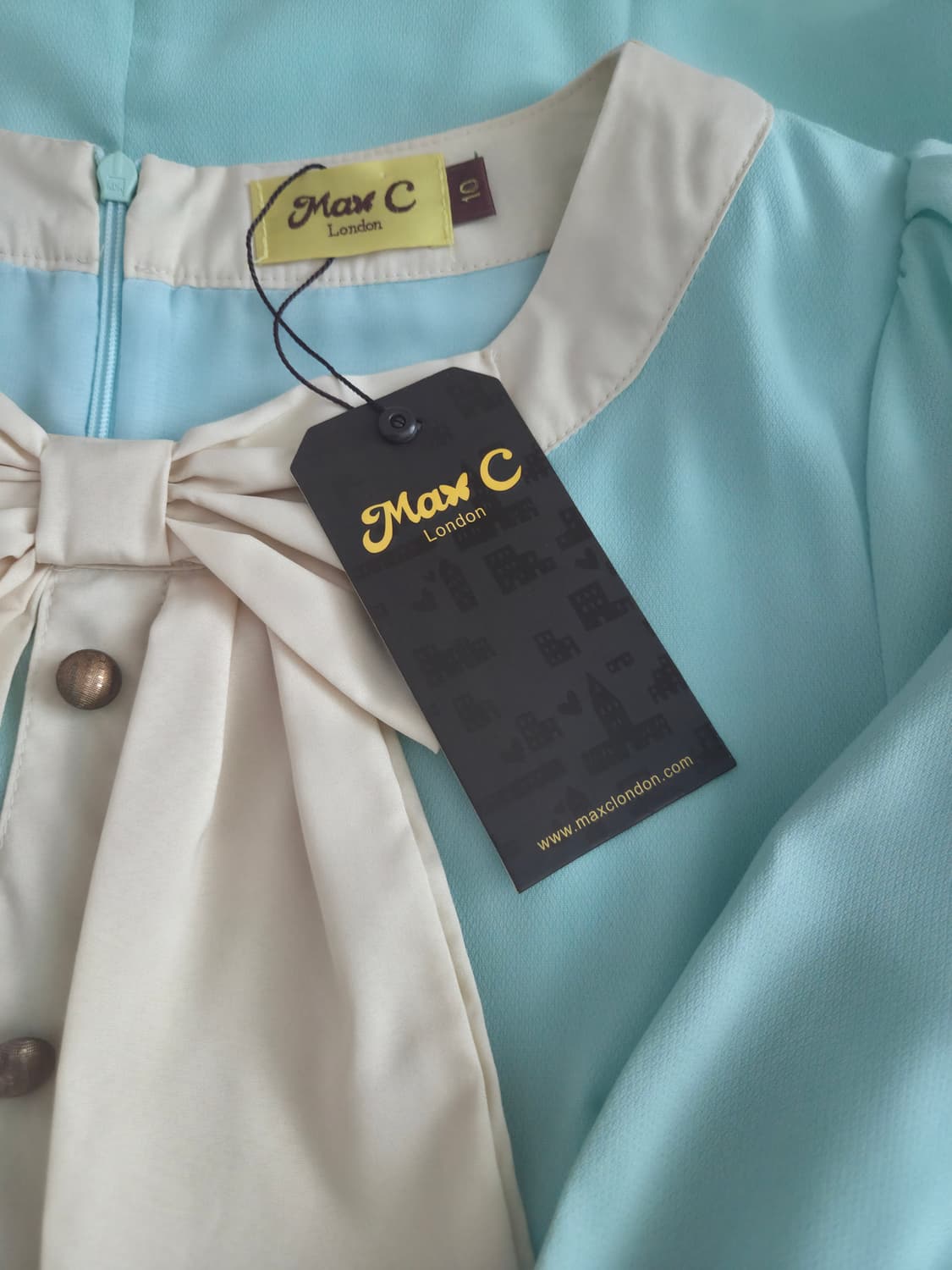 UK Vintage Mint Aqua Dress 상품이미지4