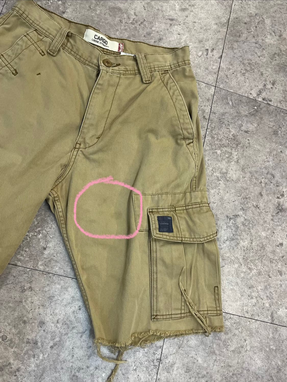 리바이스 카고 하프 팬츠 베이지 W28 L30 #csz3381 상품이미지5