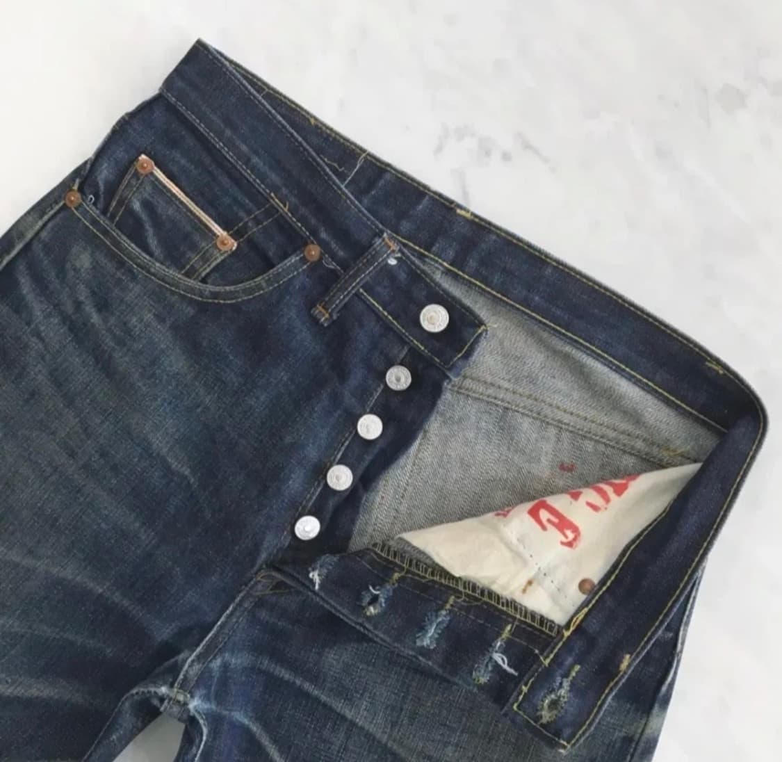 90s 리바이스 501 xx 워싱 인디고 셀비지 데님 팬츠 허리 31 상품이미지1