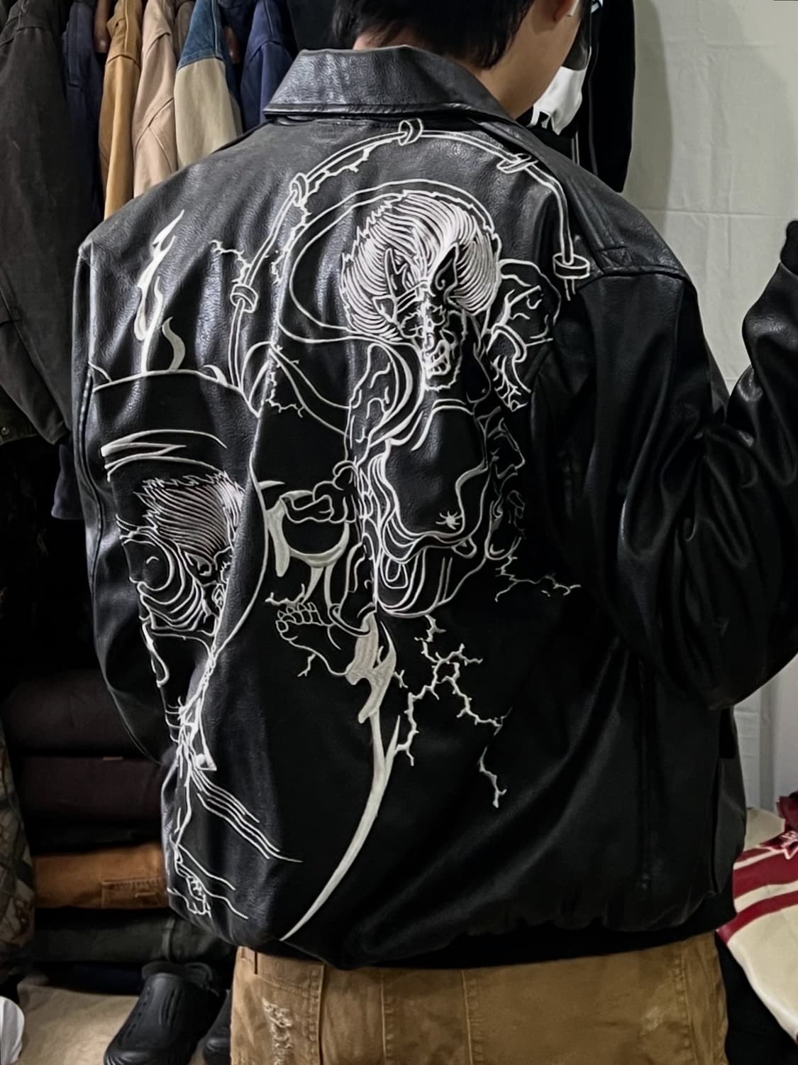 카라쿠리 타마시 스카쟌 가죽자켓 상품이미지3