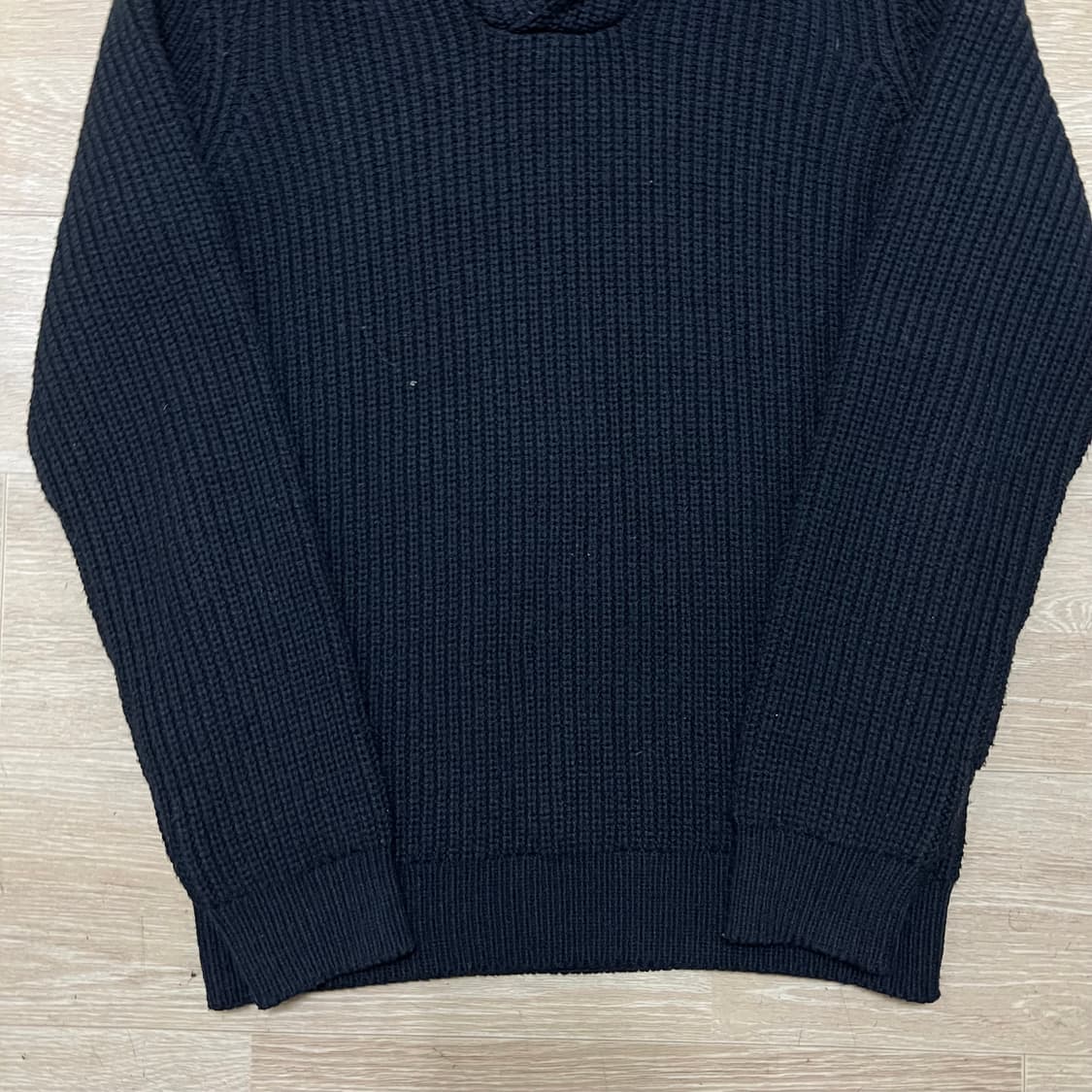 자라 여성 숄카라 청키 니트 스웨터 [블랙] M/95 상품이미지3