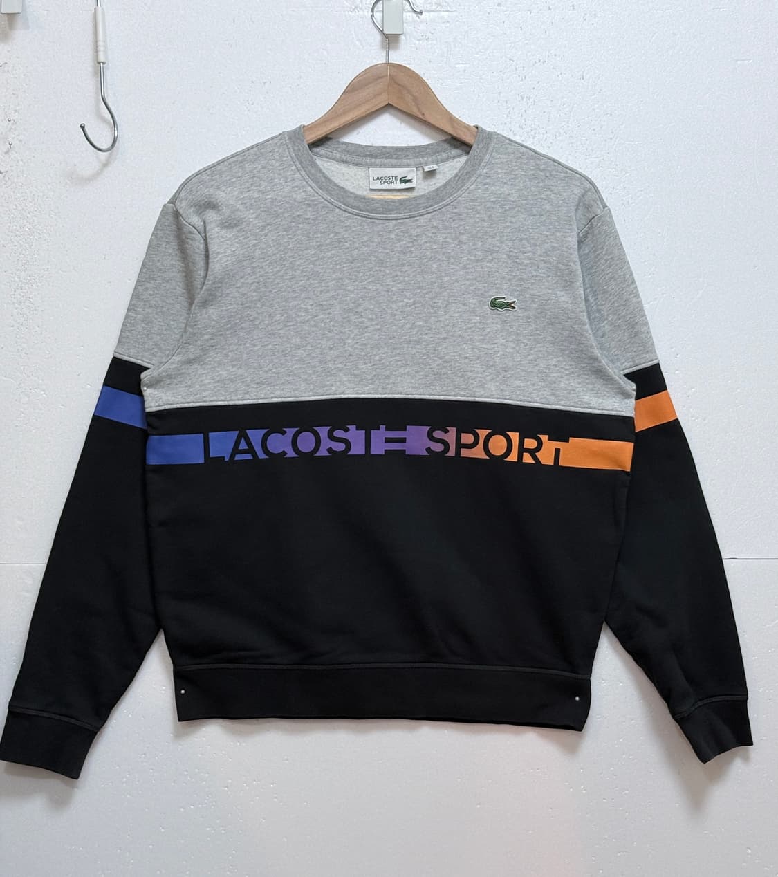 라코스테 그라데이션 배색 기모 스웨트셔츠 95 상품이미지1