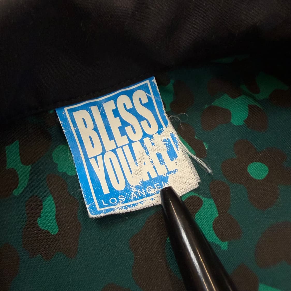 BLESS YOU ALL usa 플라워 레오파드 니일론 오픈카라셔츠 상품이미지2