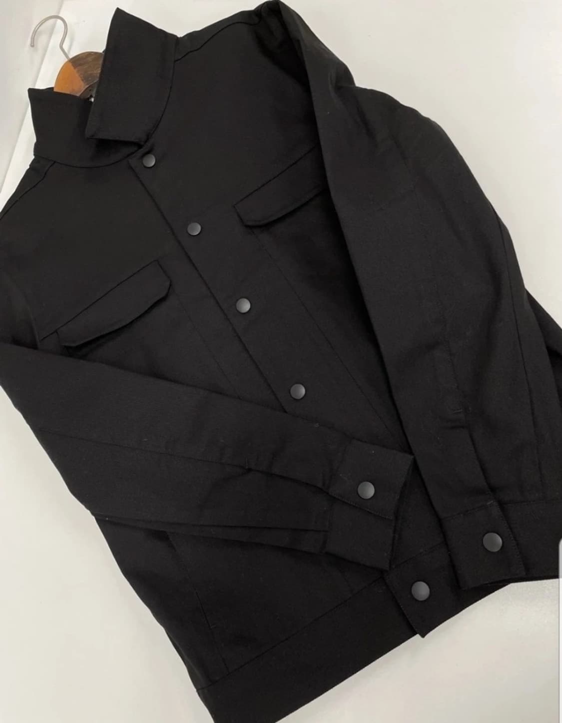 [정가 23.5만] 제로세컨드 블랙 백 지퍼 데님 자켓 (M사이즈) 상품이미지10