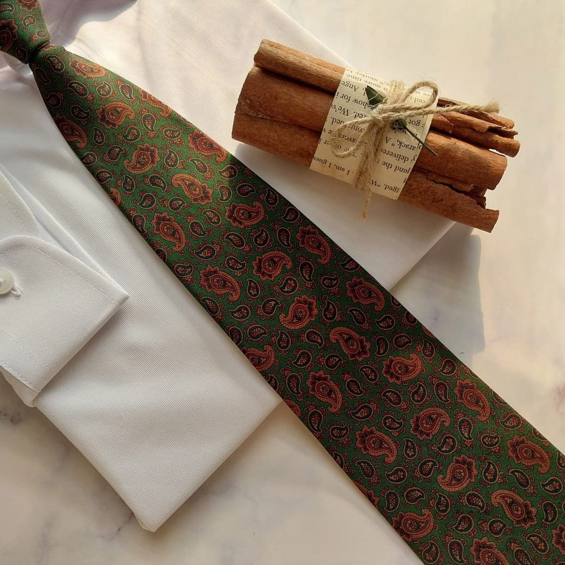 리버티 실크 그린 페이즐리 넥타이 9cm A+등급 K1910
 상품이미지6