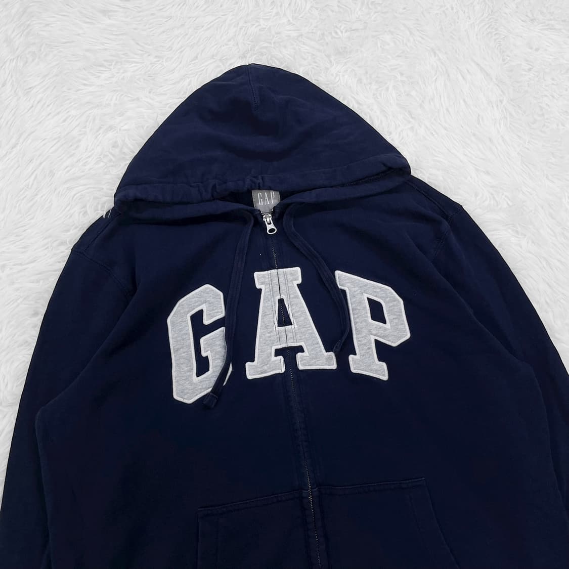 갭 GAP 스펠 로고 후드집업 네이비 상품이미지3