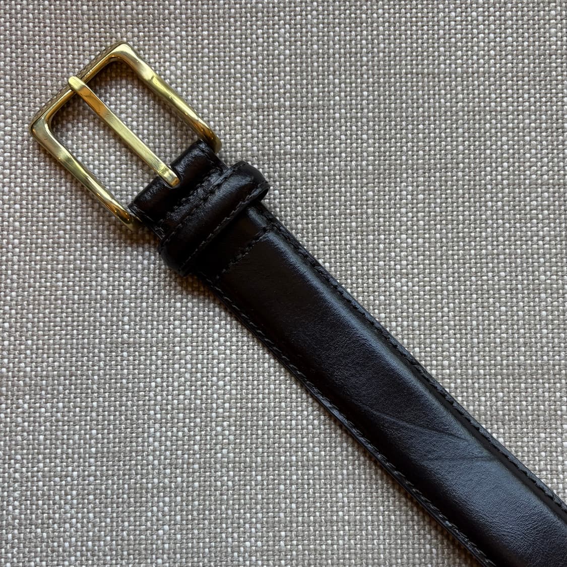 (34) Jos.A.Bank 이탈리안 블랙 브라운 레더 솔브 버클벨트 상품이미지5