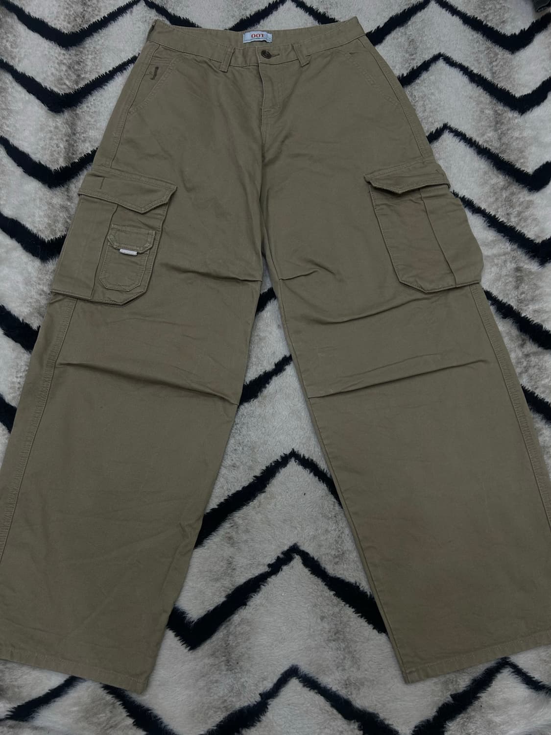 [S]OOT 빈티지 캔버스 와이드 카고 팬츠/베이지 상품이미지1