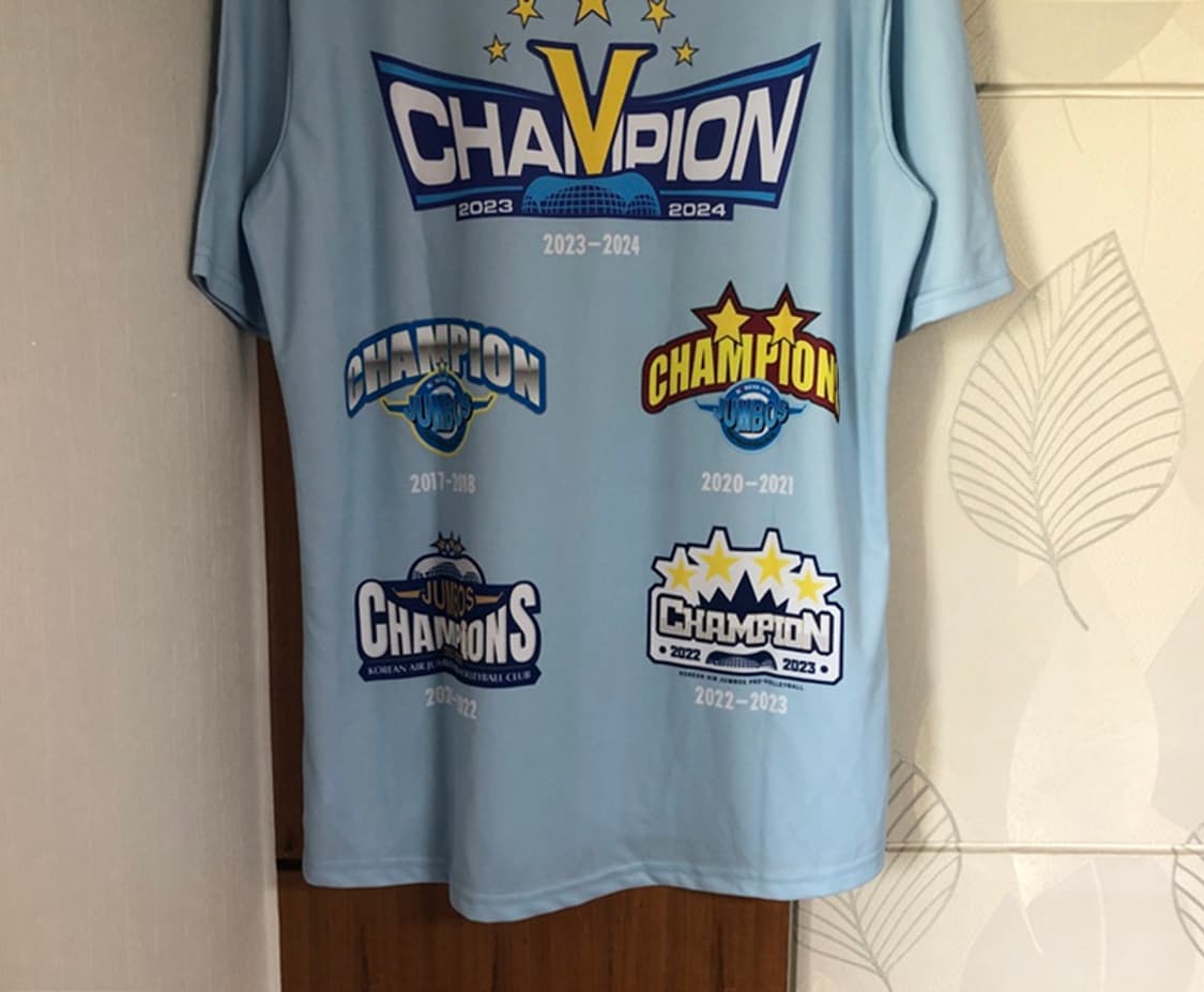 V-리그 미즈노 인천 대한항공점보스 23-24시즌 치어셔츠 2XL 상품이미지10