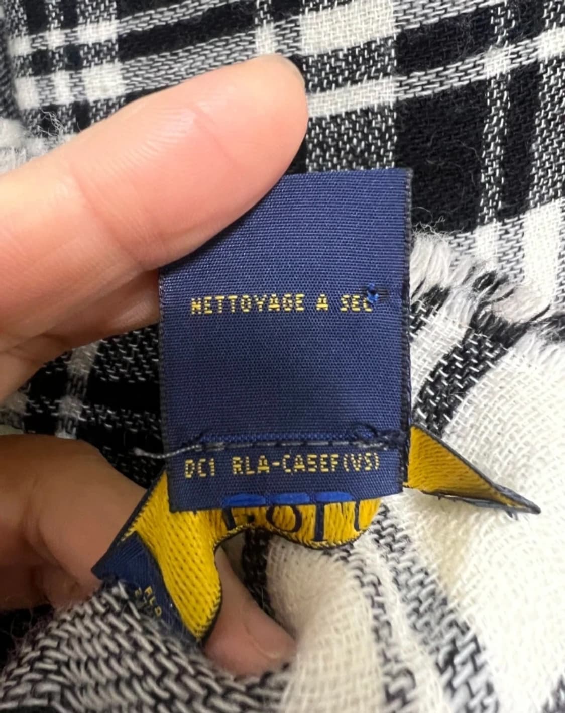 폴로랄프로렌 블랙체크 울코튼머플러 
 상품이미지10