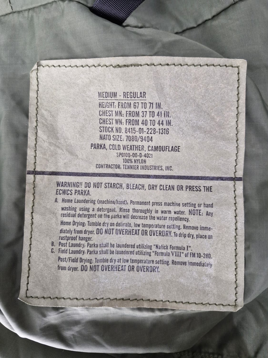 미군오리지날 우드랜드 고어텍스 자켓 상품이미지8