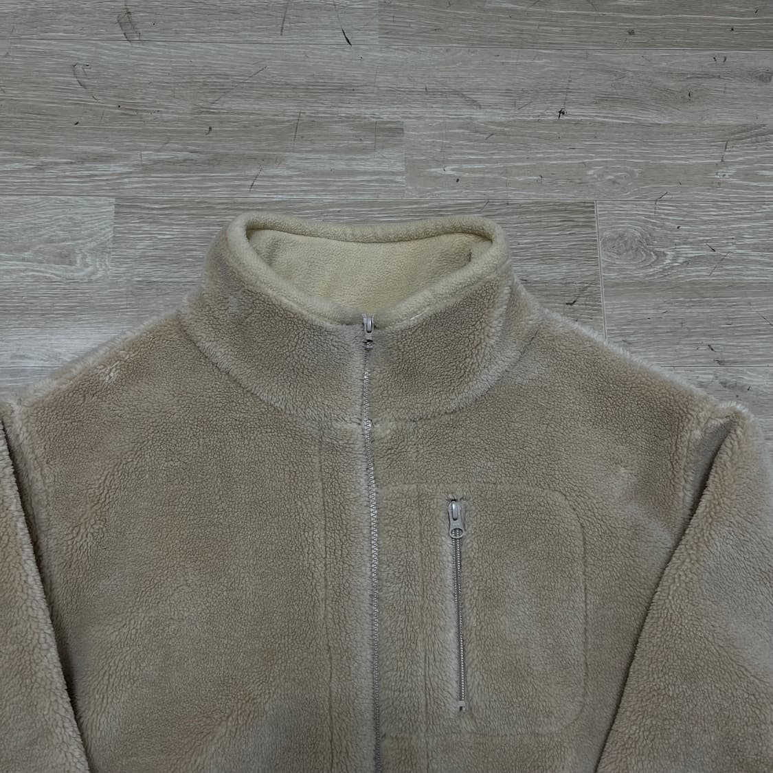 라퍼지스토어 스탠드넥 양털 뽀글이 후리스 자켓 [베이지] L/100 상품이미지2
