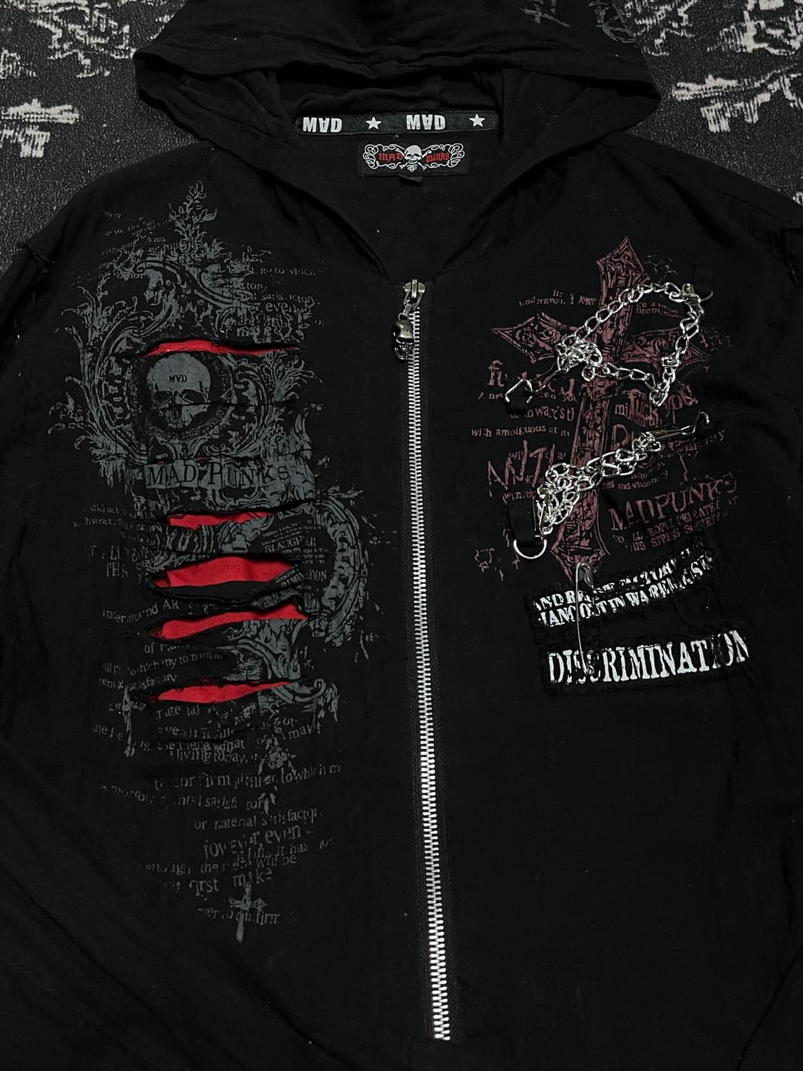 Mad Punk chain hooded zip-up L 상품이미지2