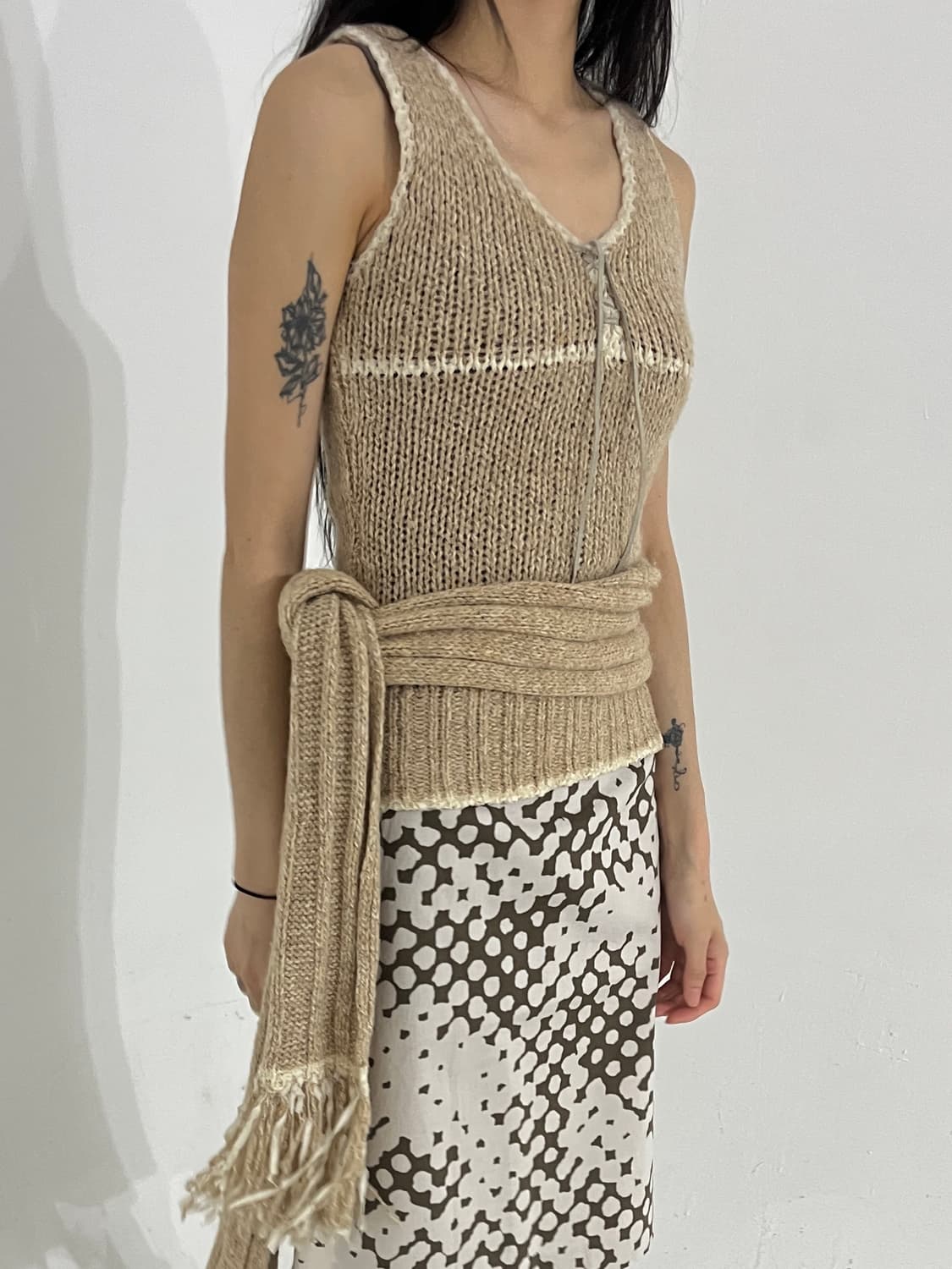 Michel klein Stoll set knit sleeveless 상품이미지4