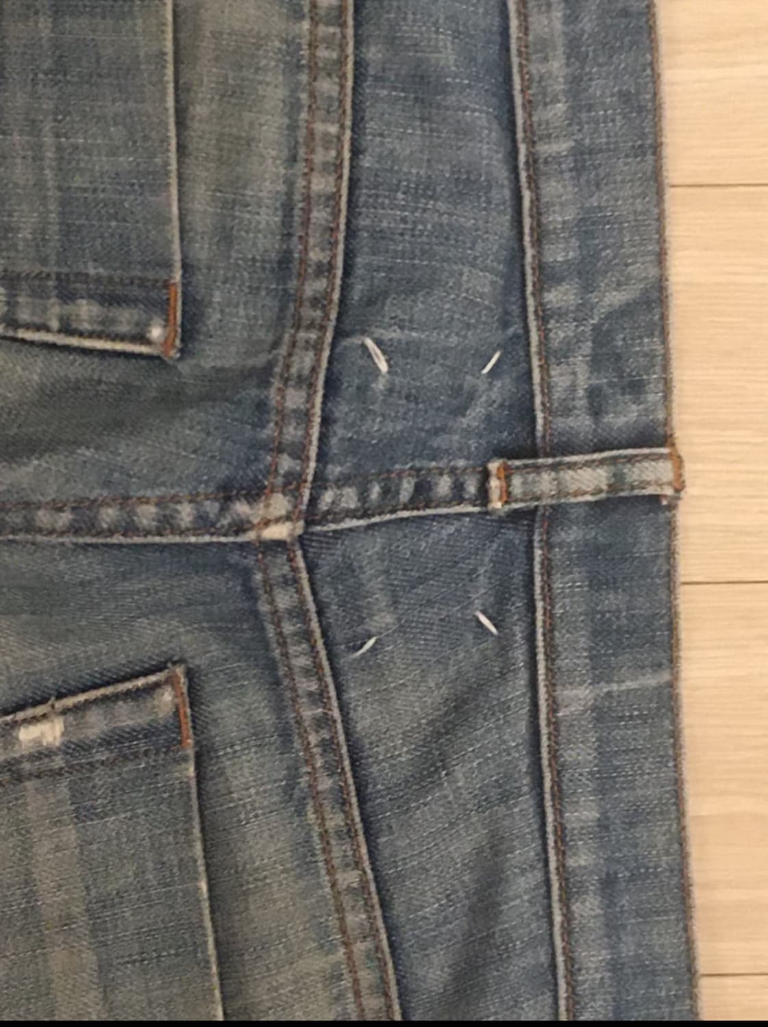 [44]Maison Margiela crush denim pants 상품이미지3