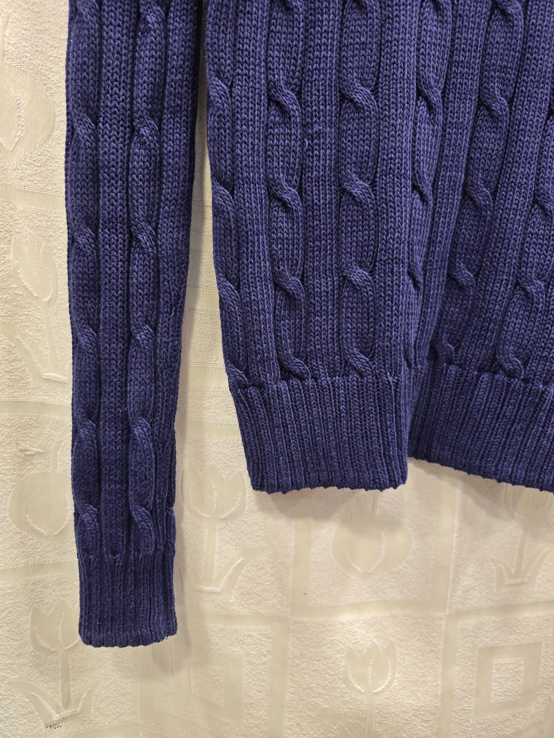 폴로 랄프로렌 네이비 케이블 니트 티셔츠 XS (44) 상품이미지4