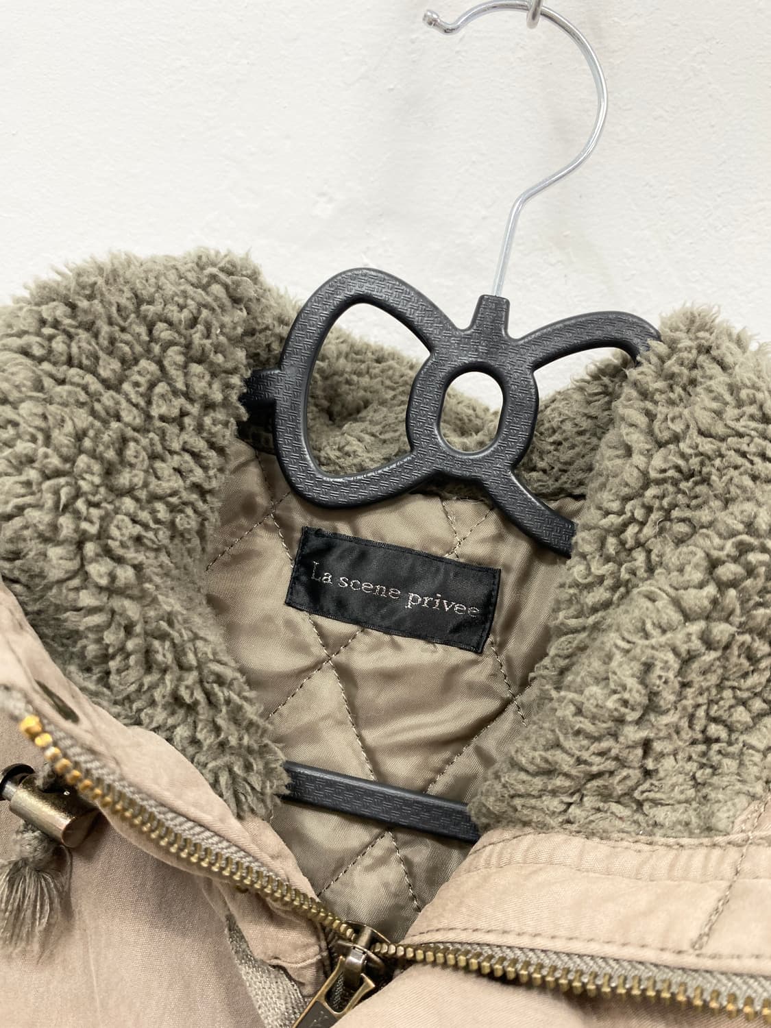 [LA SCENE] y2k 베이지 야상 후드 자켓 상품이미지9