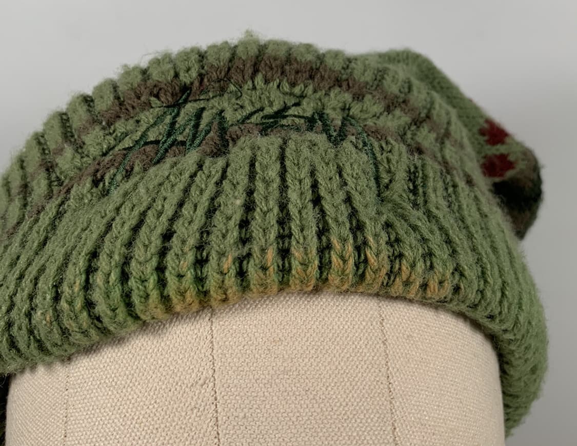 스투시 올드로고 니트 비니 그린/브라운 상품이미지2