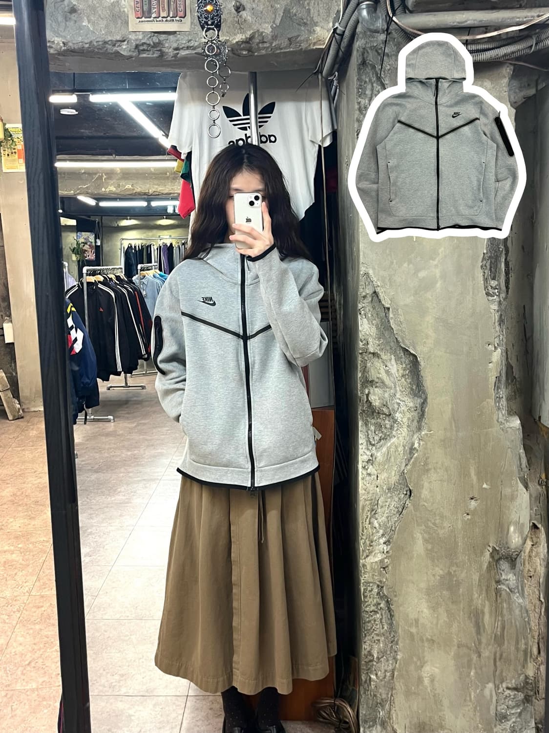 나이키 투웨이 후드집업 그레이 L #csz2571 상품이미지1