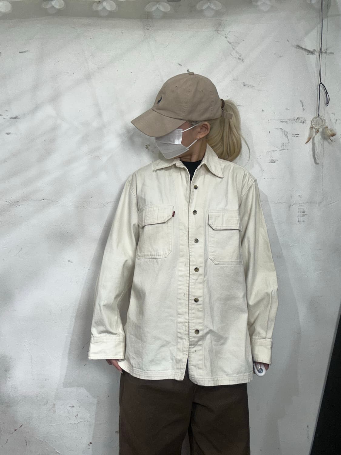 리바이스 아이보리 트러커 블루종 데님 자켓 청자켓 S 상품이미지2