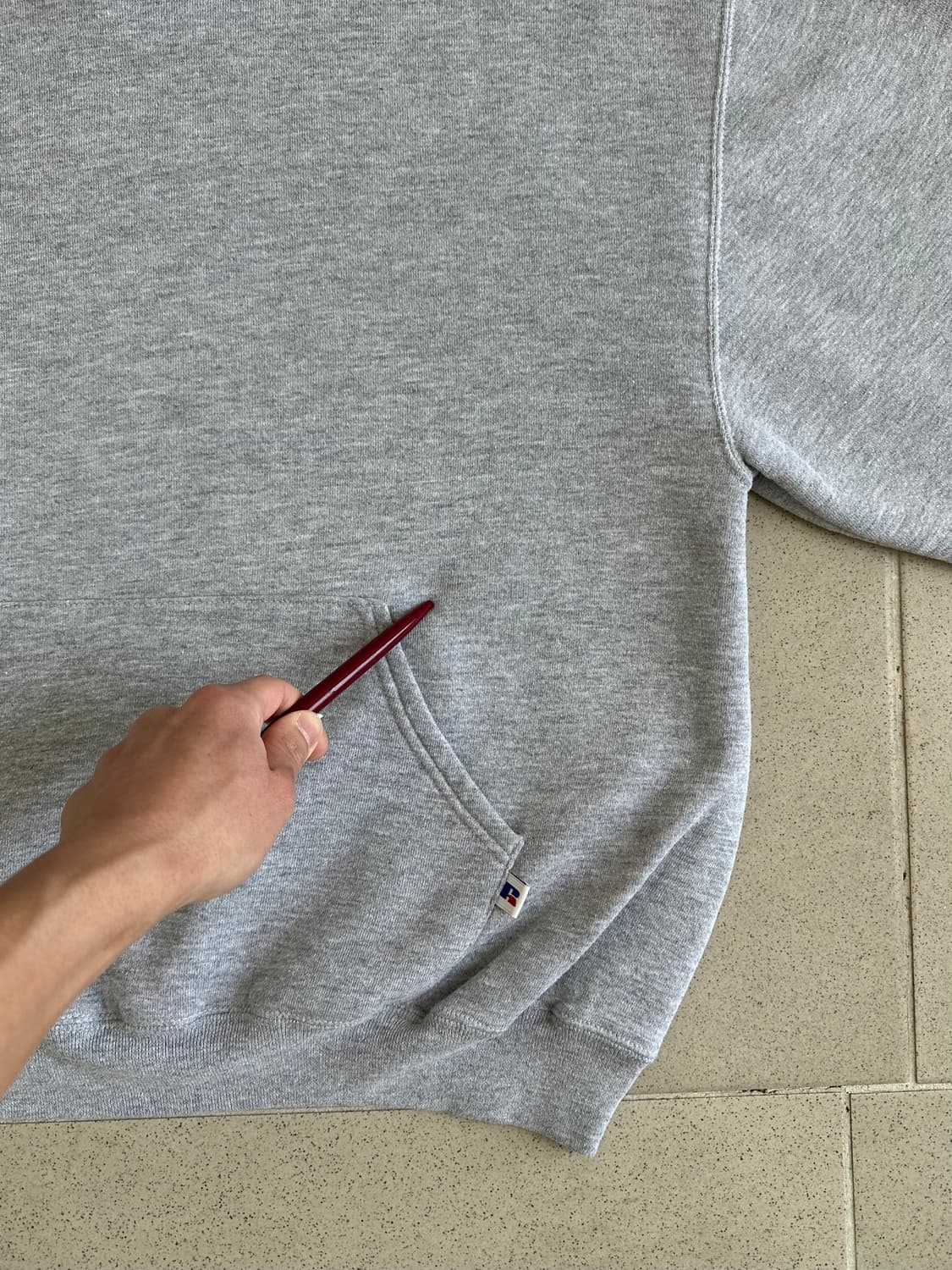 90s 빈티지 러셀 후드 그레이 L 상품이미지6