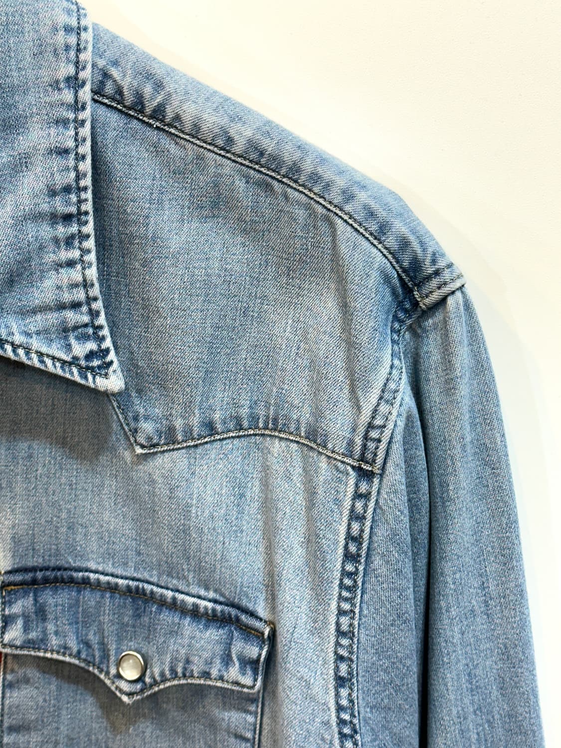 리바이스 웨스턴 샴브레이 셔츠 XL 상품이미지5