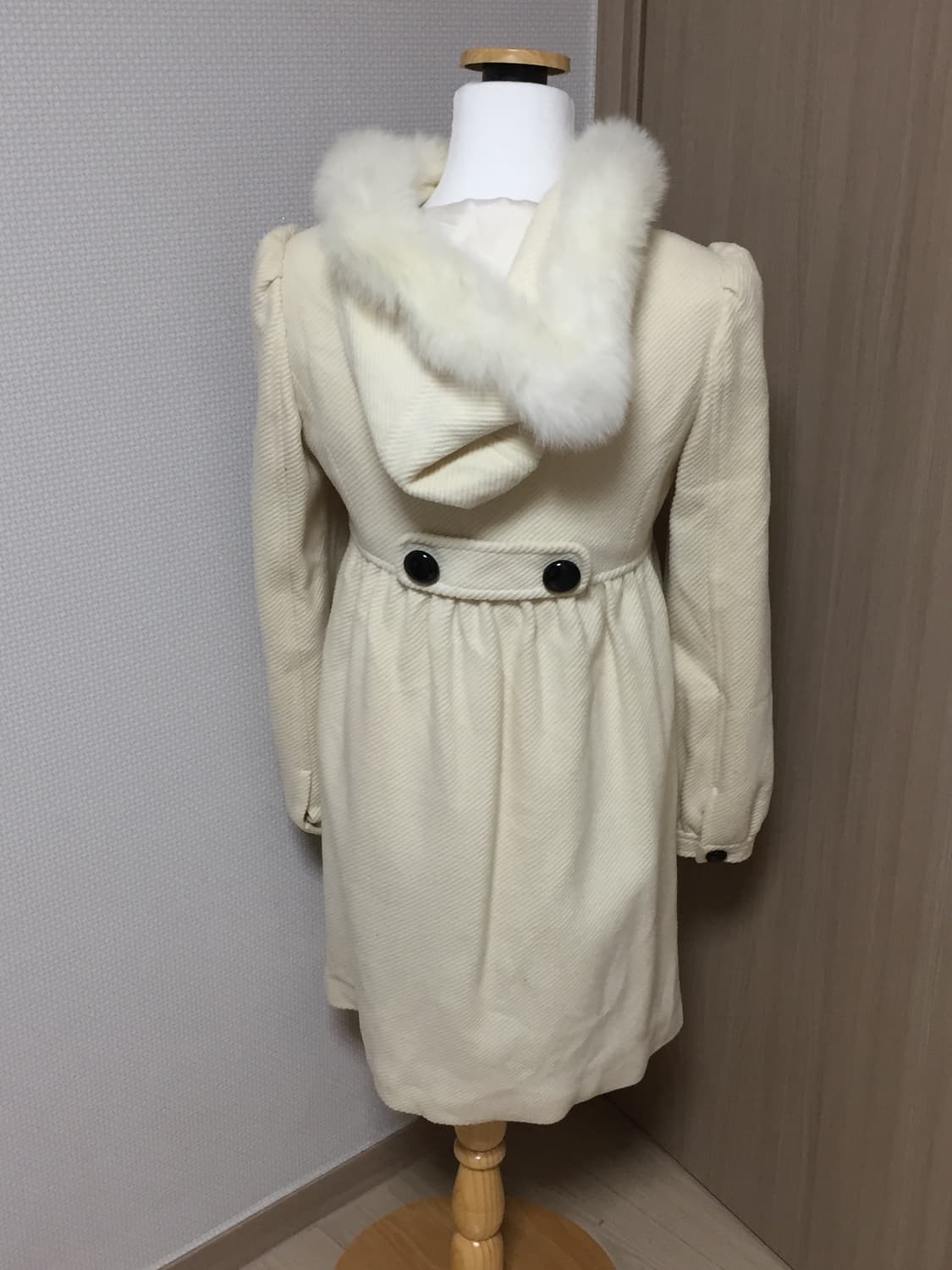 Laisse passe 퍼 후드 원피스 코트 갸루 빈티지 상품이미지2