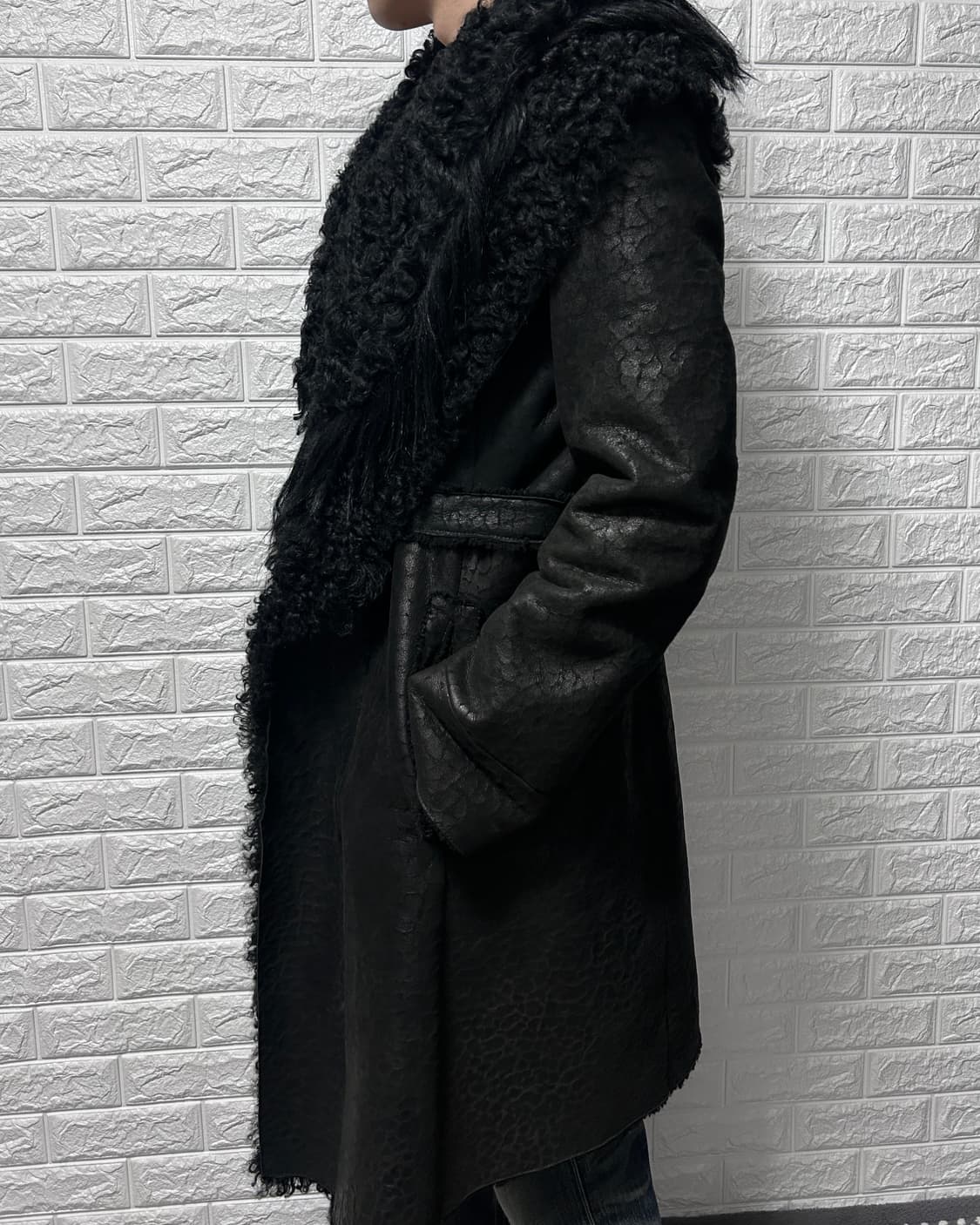 카발리 레오파드 더블 시어링 코트 상품이미지2