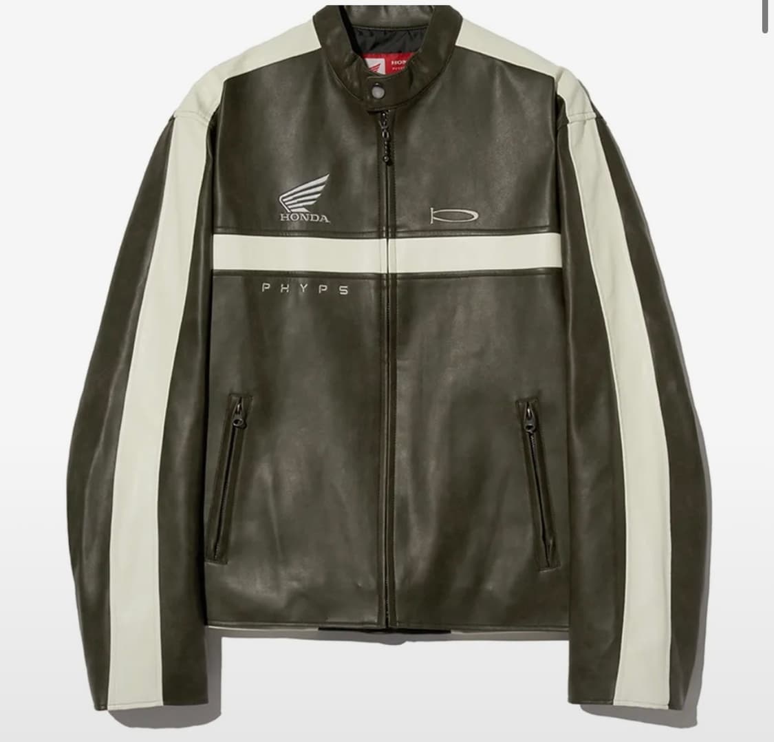 Honda 모터싸이클 레더재킷 차콜 L 상품이미지1