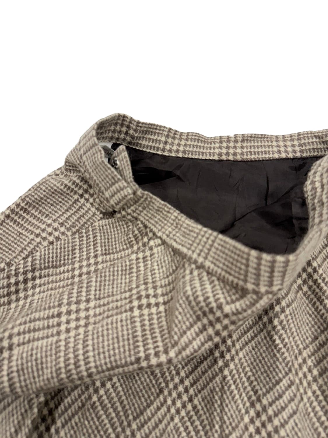 빈티지 브라운 체크 레이스 롱 스커트 상품이미지5