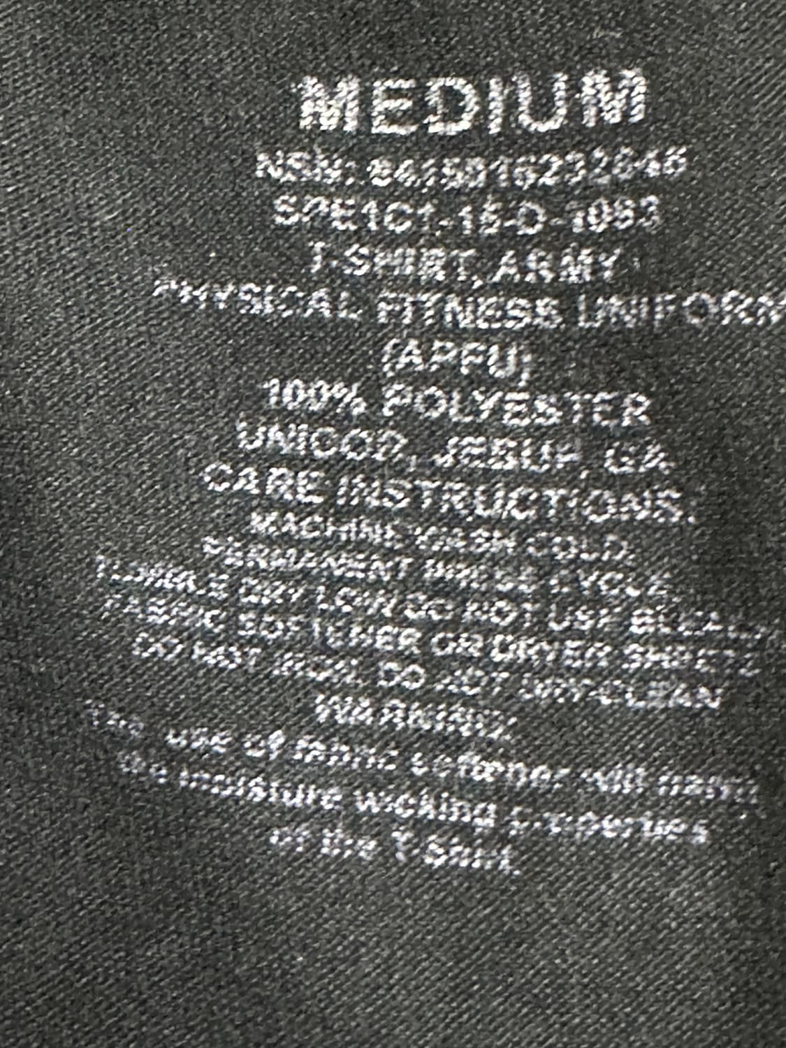 미육군 APFU 체육복 트레이닝복 긴팔 티셔츠 (M) (2) 상품이미지6