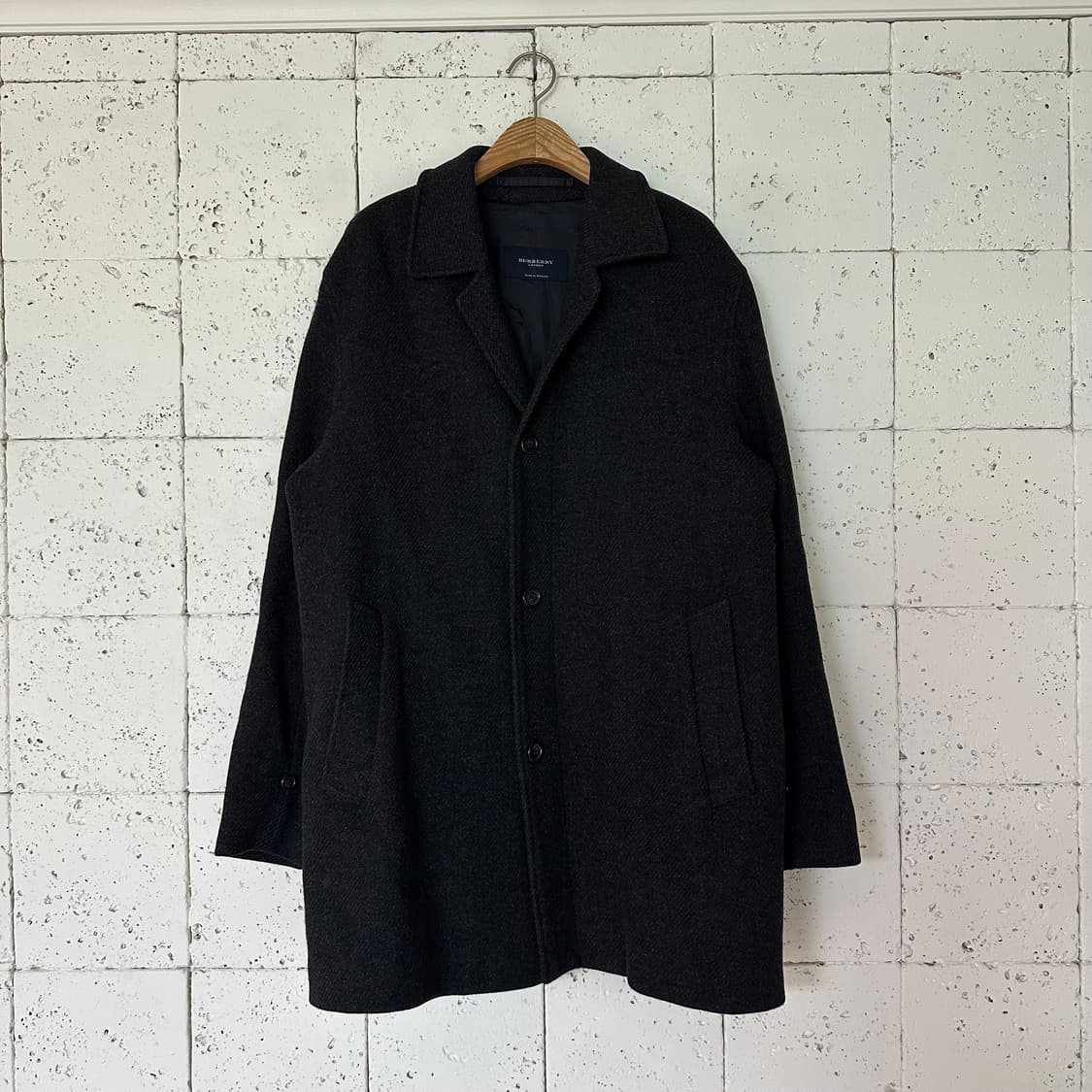 105 버버리 모직 코트 차콜 상품이미지1