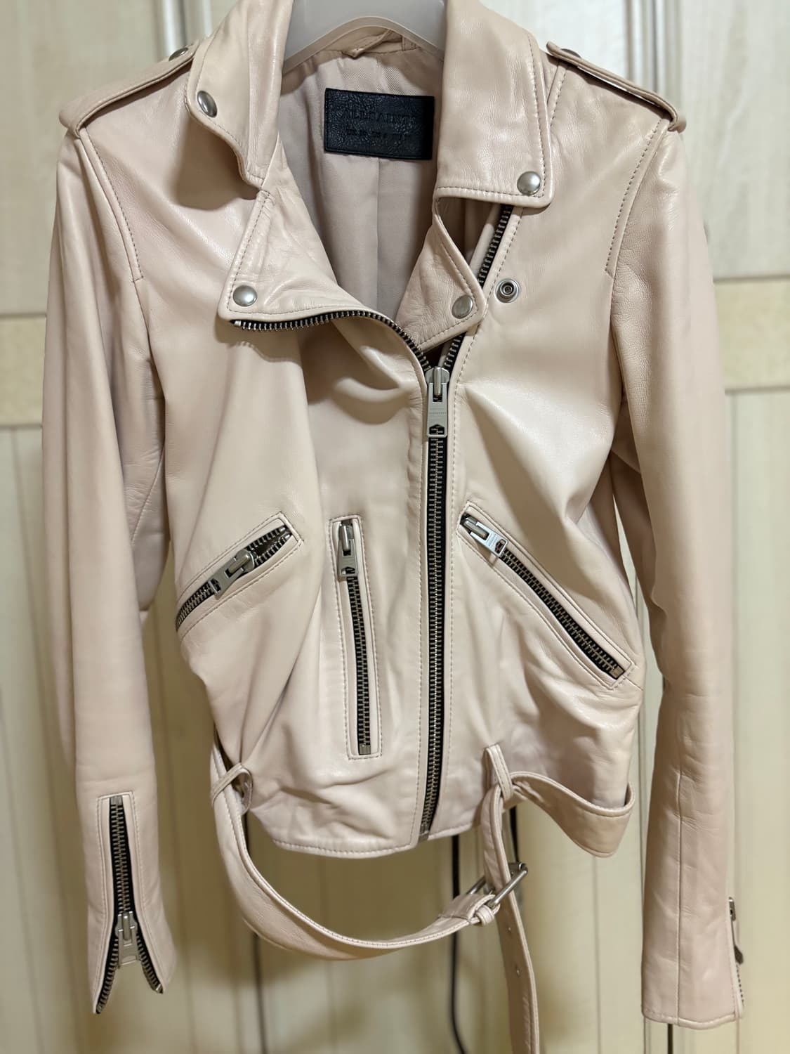 올세인츠 발펀 라이더쟈켓 베이비핑크 55(uk10) 상품이미지4