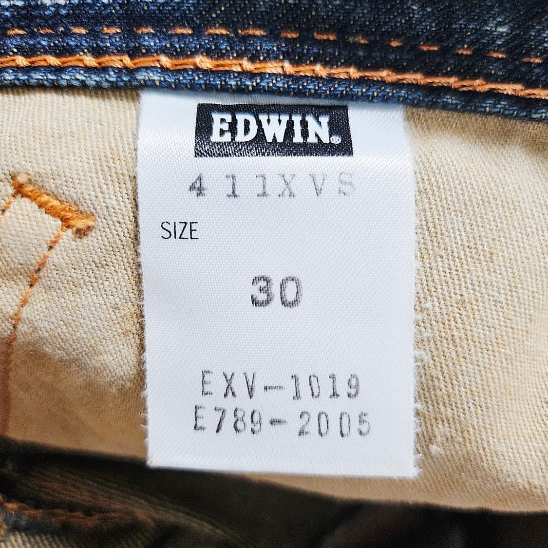 [30][에드윈JAPAN]411XVS 신치백 유즈드워시드 부츠컷 데님 상품이미지8