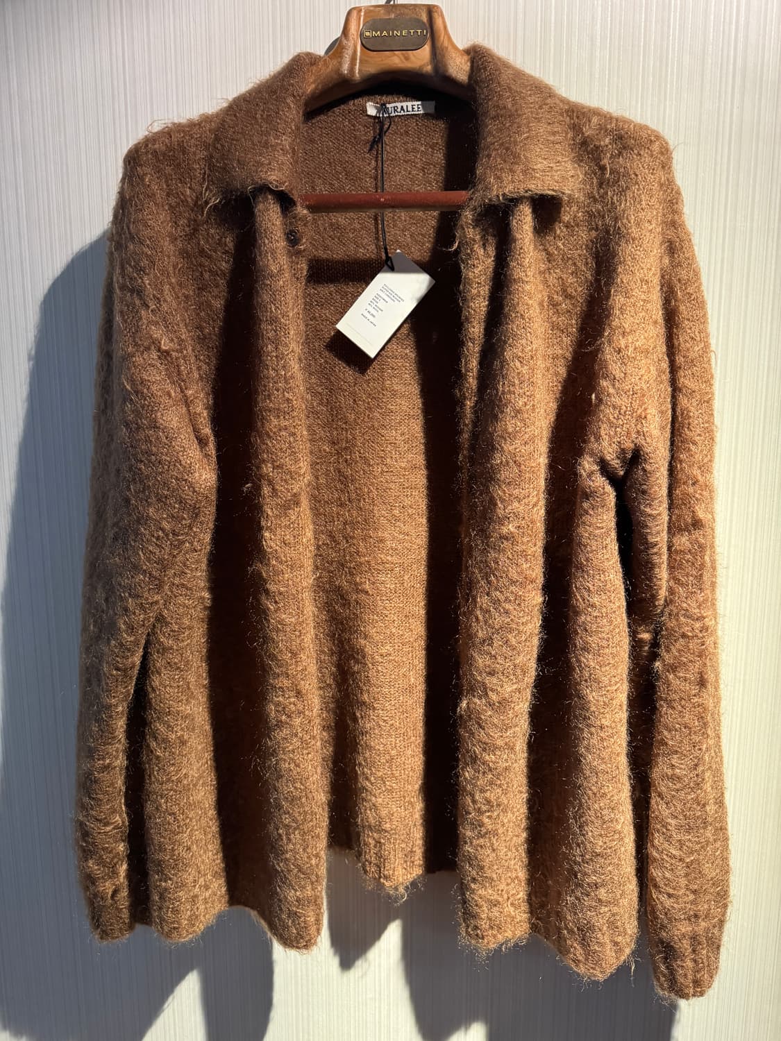 오라리 아담앳로페 키드 모헤어 가디건 브라운 5 상품이미지1