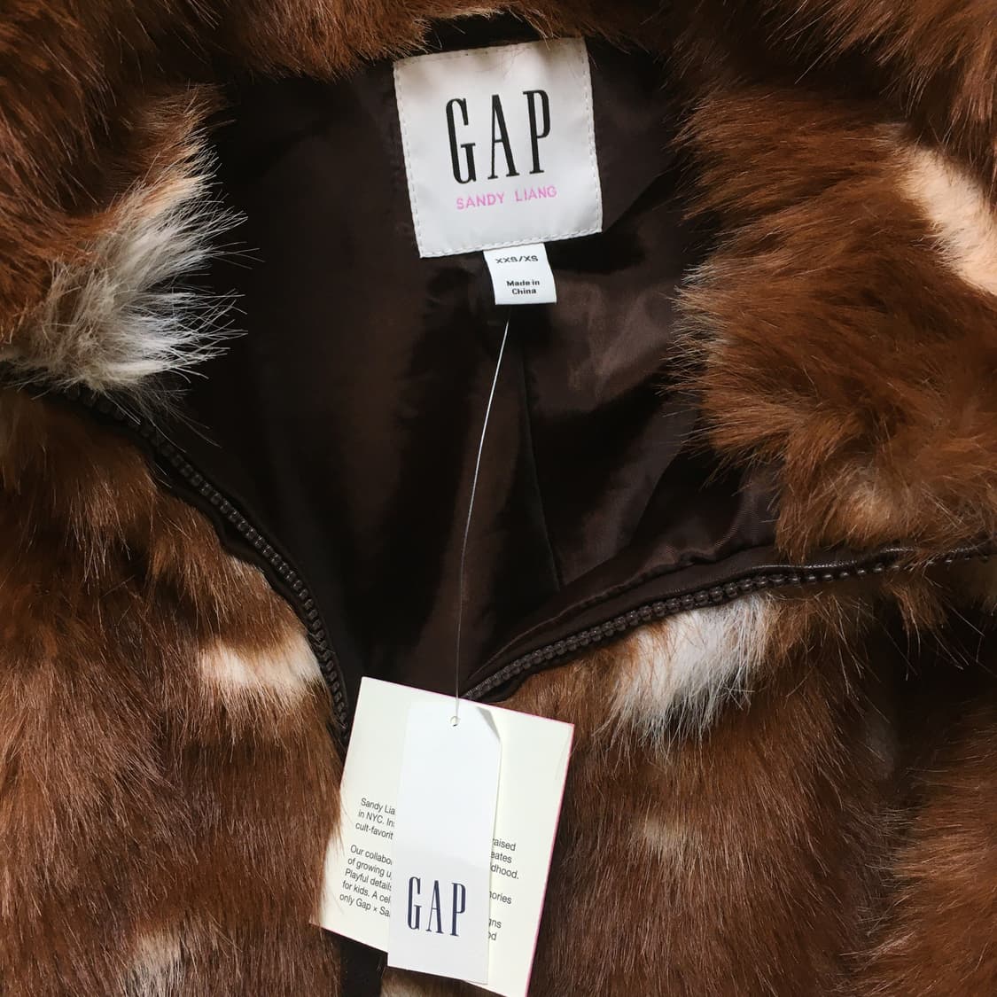 갭 X 샌디리앙 퍼 하프집 풀오버 자켓 XXS/XS 상품이미지3