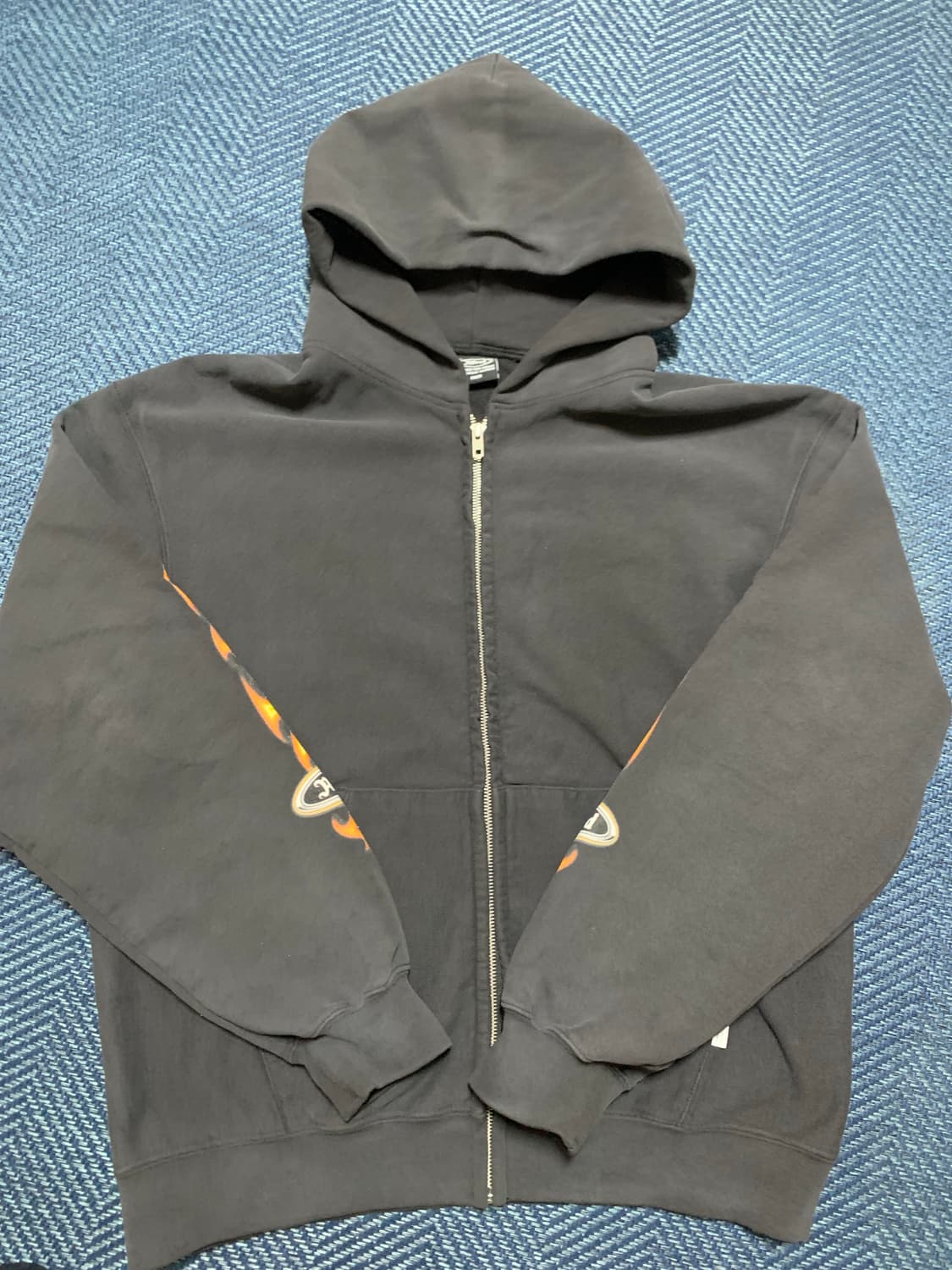 헤리티지플로스 알프레드 플레임 후드집업 블랙 m 상품이미지1