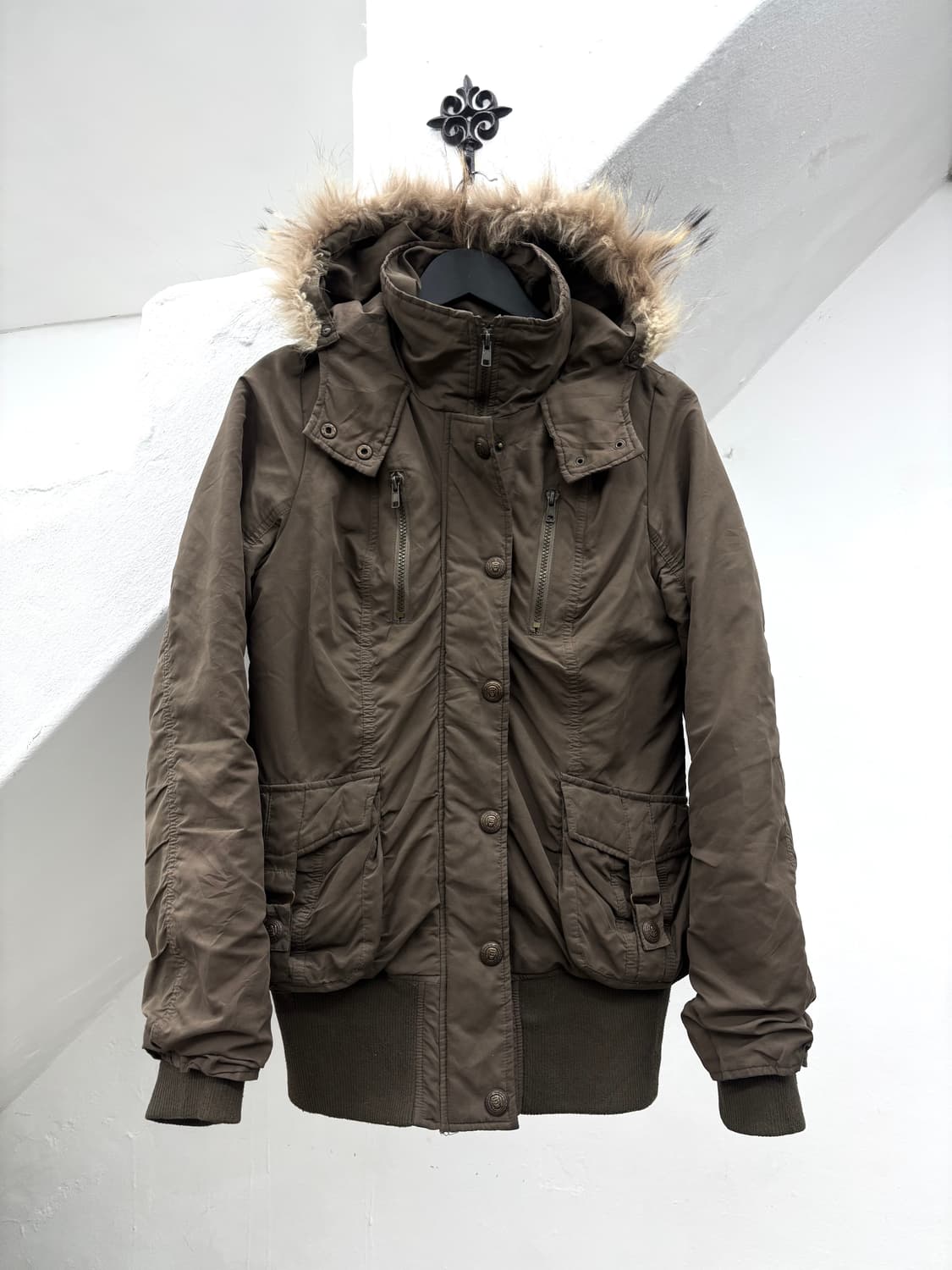 Grunge mood cargo pocket fur jacket  상품이미지1