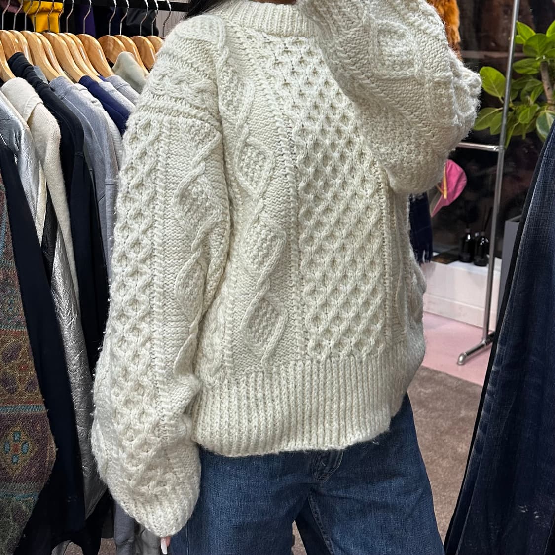 빈티지 핸드메이드 피셔맨 헤비 울 니트L 상품이미지7