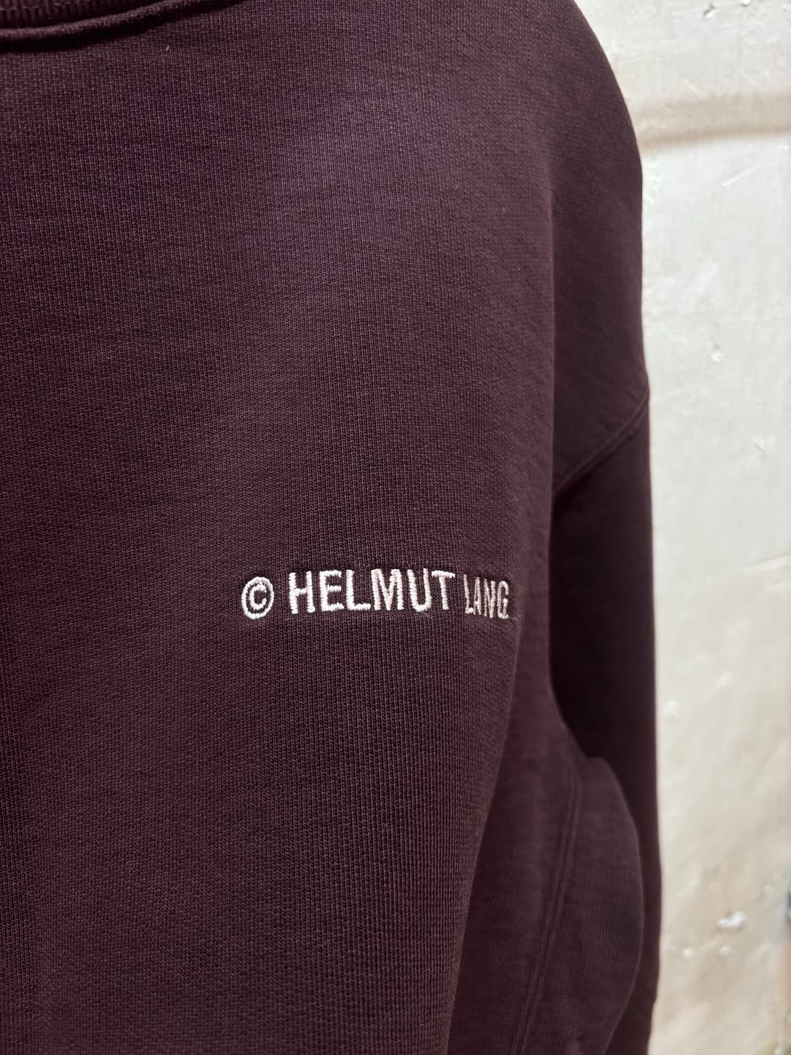 헬무트 랭 자수 로고 스웻 셔츠 크림슨 나이트 상품이미지5