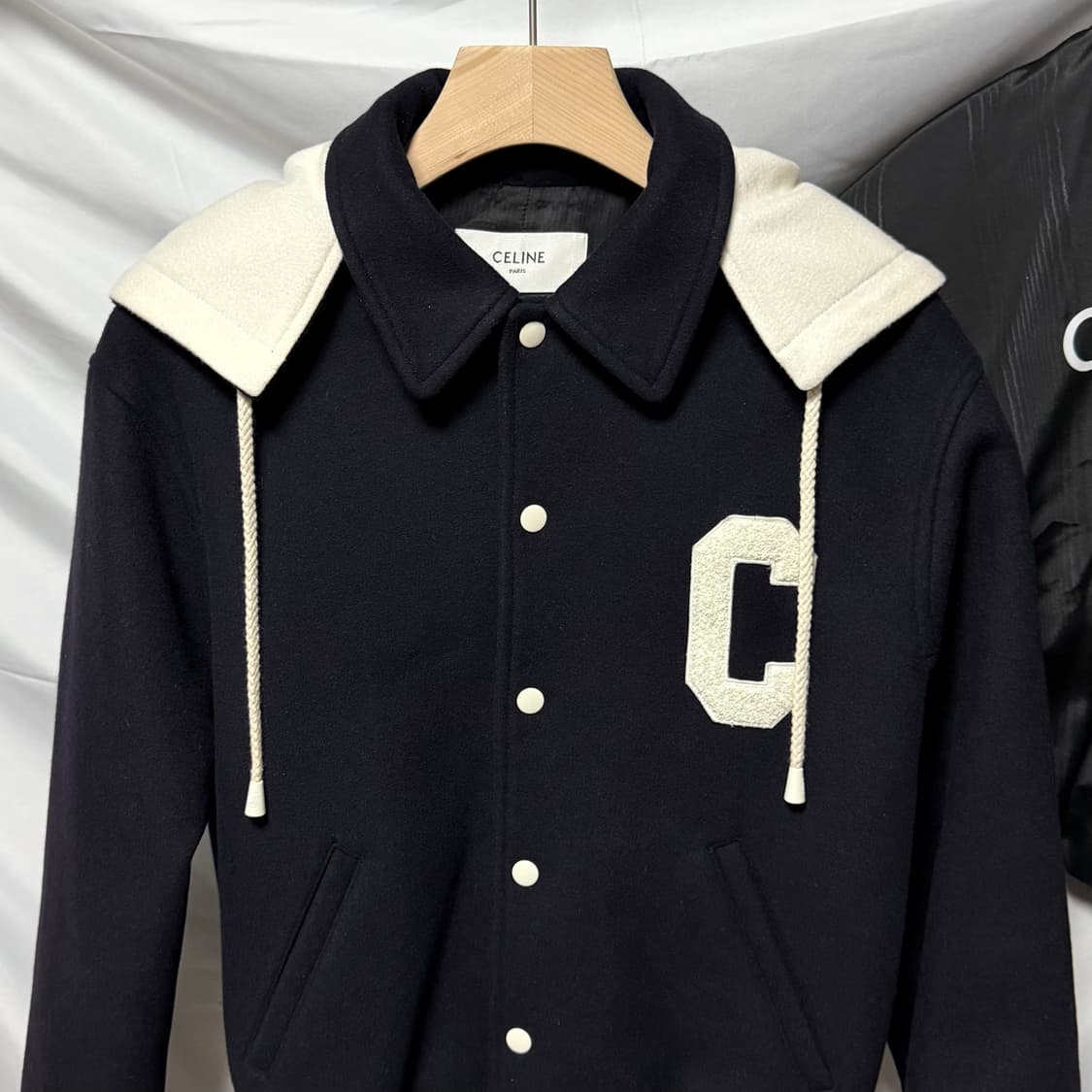 [S+급/36] 셀린느 울 캐시미어 테디 후드자켓 여성자켓 상품이미지2