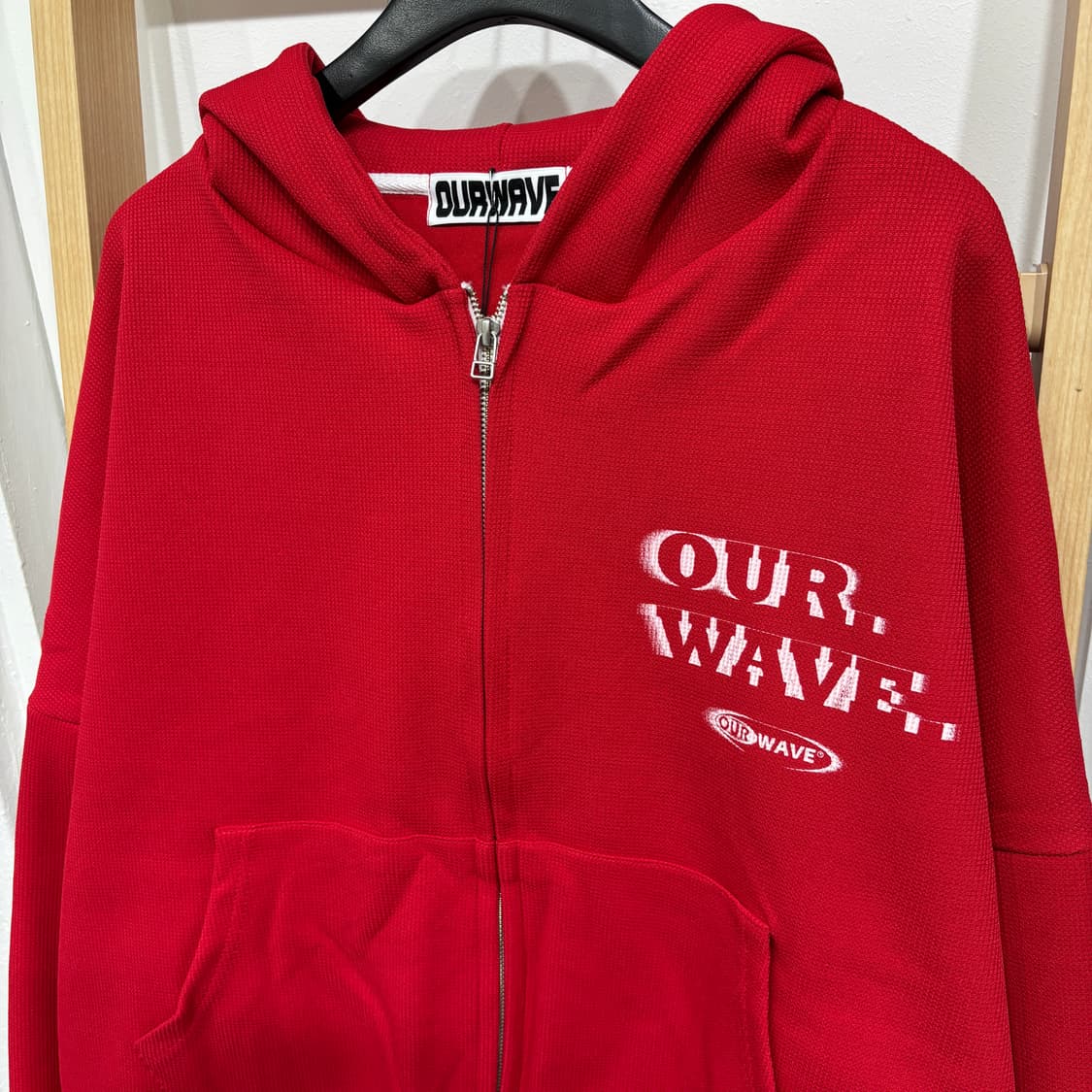 [새상품] 와플 오버핏 후드집업 상품이미지2